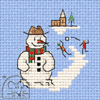 Mouseloft Village Snowman Cross Stitch Kit - 004-S32stl