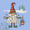 Mouseloft Christmas A Gift ftom a Gnome Cross Stitch Kit With Card And Envelope - S33stl