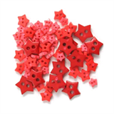Craft Buttons - Red Stars (2.5g Pack)