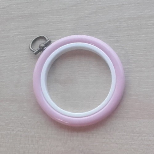 2.5in Round Coloured Flexi Hoop - Light Pink