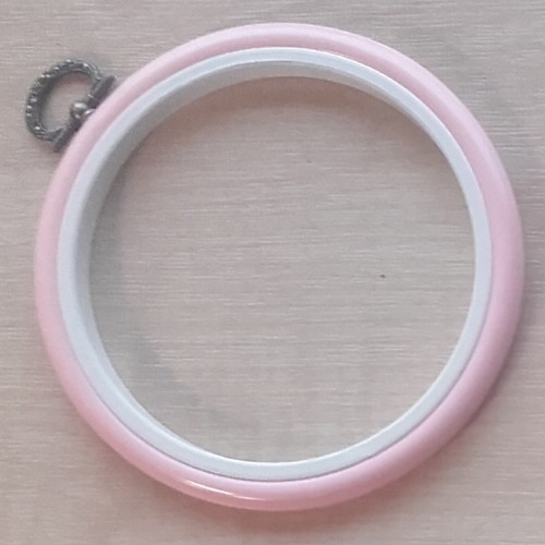 4in Round Coloured Flexi Hoop - Light Pink