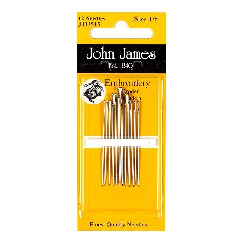 John James Embroidery Needles - Size 1/5