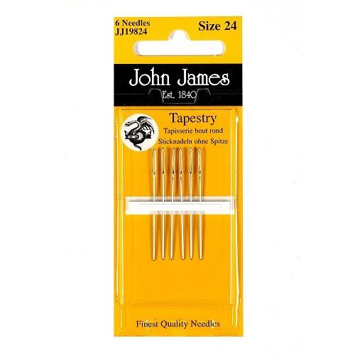 John James Nickel Plated Tapestry Needles - Size 28