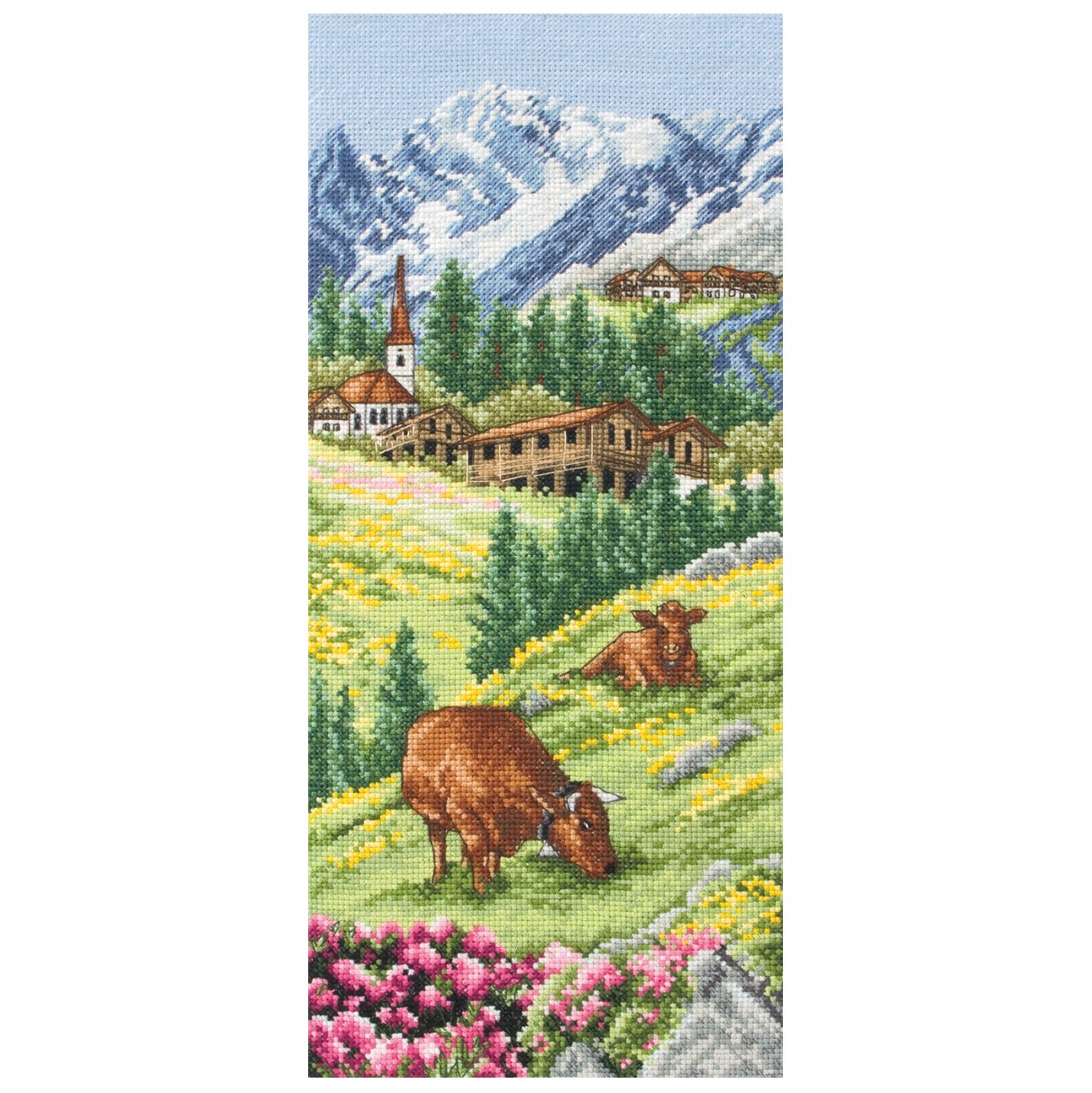Swiss Alpine Landscape Counted Cross Stitch Kit