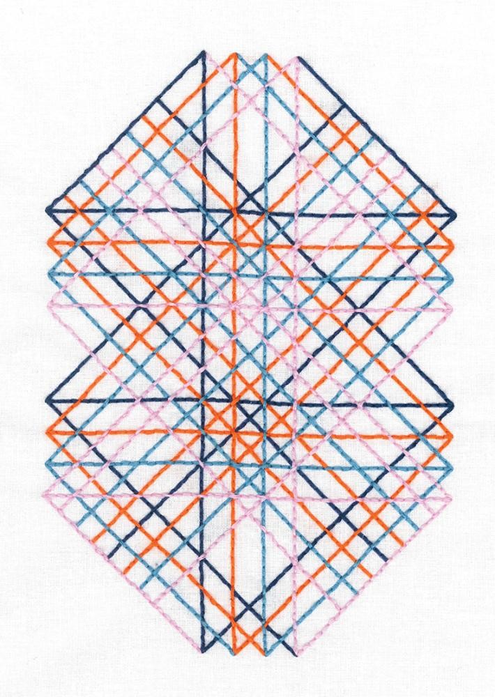 TB111 - Geometry Rules Right Angles Printed Embroidery Kit