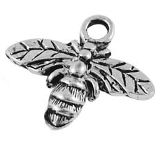  Bee Silver Tone Charms 3 Pack
