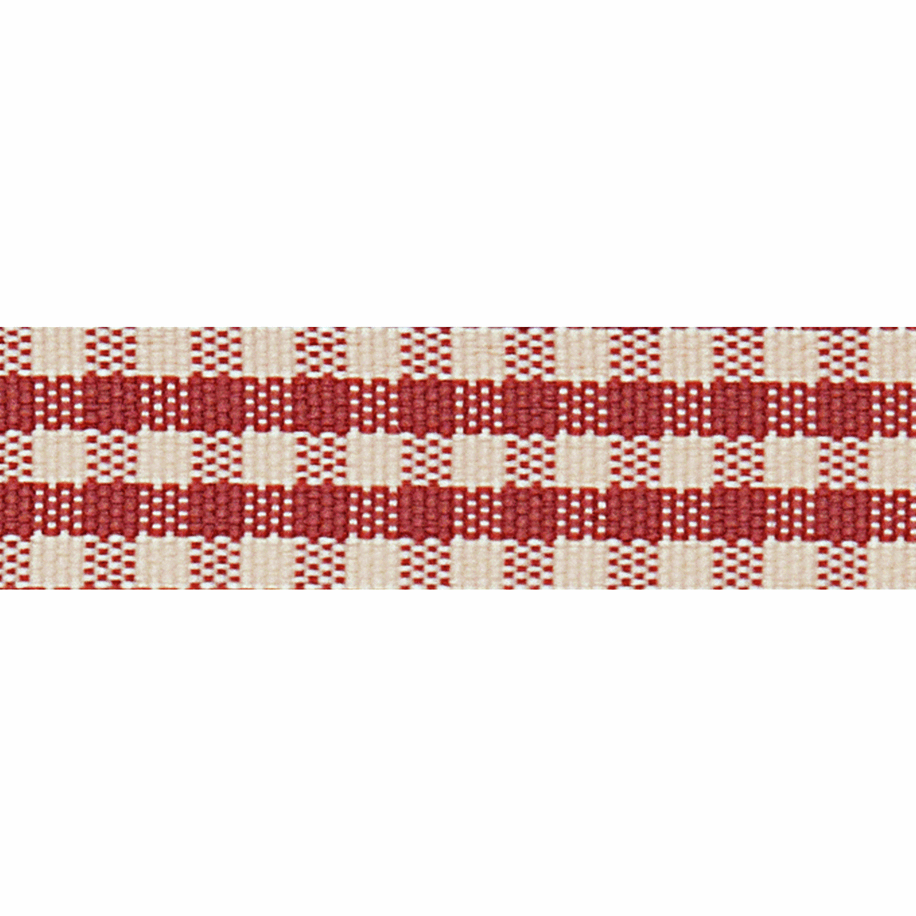 7mm Rustic Gingham Red