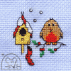 Mouseloft Christmas Eve Robin Cross Stitch Kit With Card And Envelope - K31stl