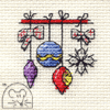 Mouseloft Christmas Dangling Baubles Stitch Kit With Card And Envelope - Q32stl