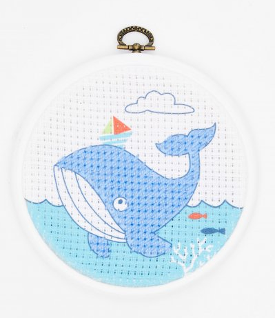 DMC Stitch It Junior Embroidery Kit Whale - 50% off RRP