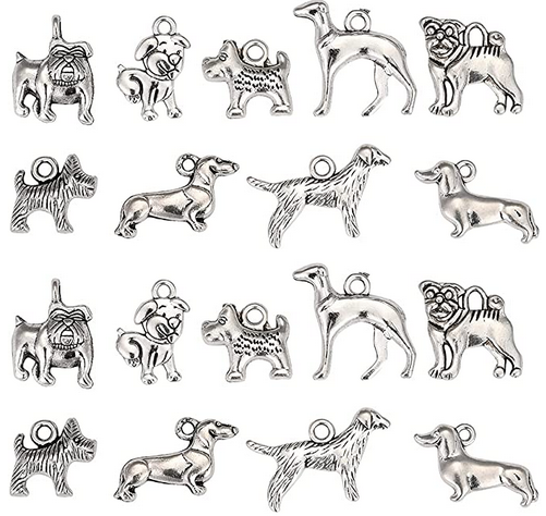 Dog and Dog Themed Charms - Pack of 5 - Random assortment