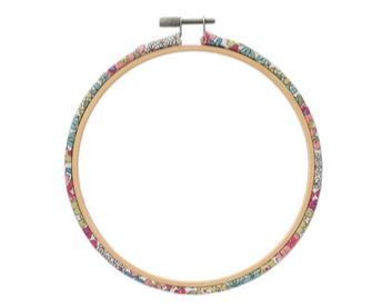 Dimensions Floral Fabric covered hoop - 15cm/6in