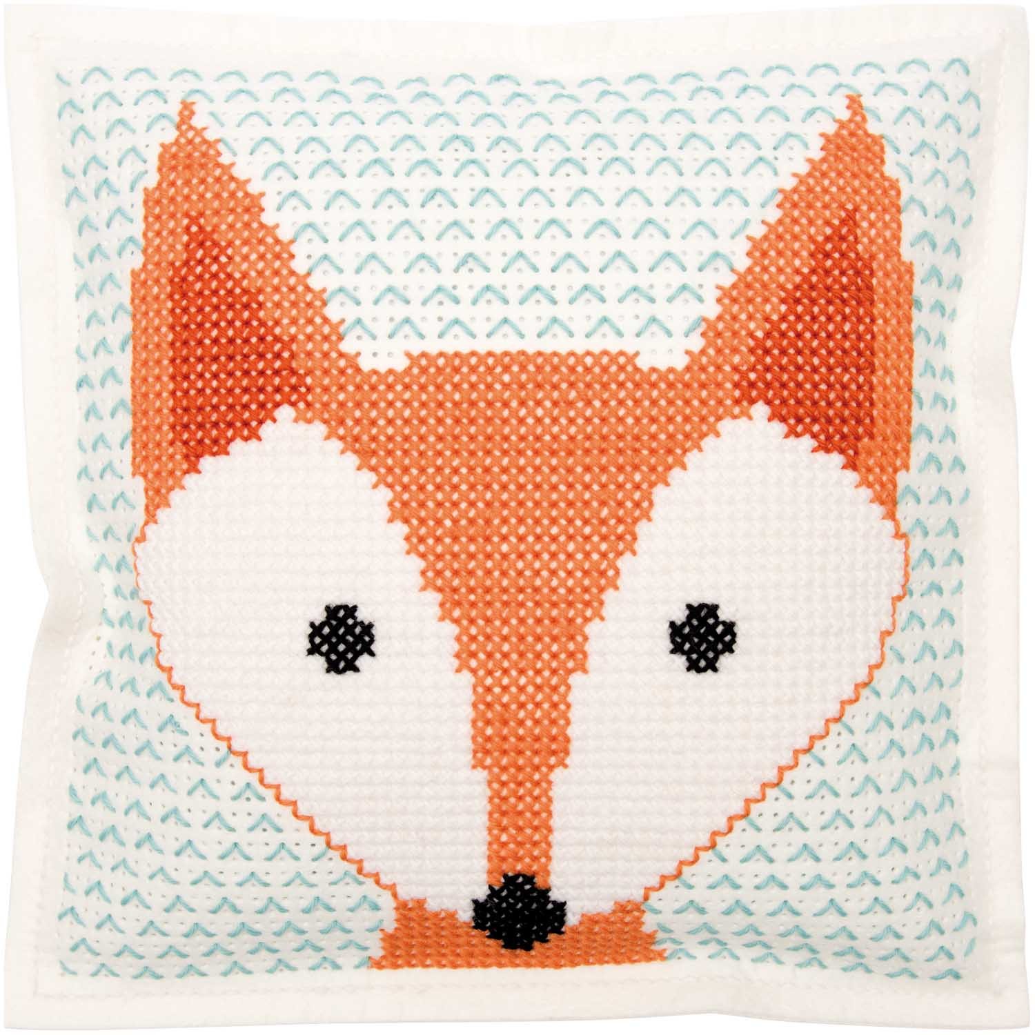 Rico Fox Felt Cushion Cross Stitch Kit 