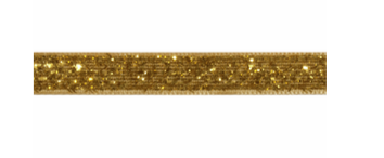10mm Glitter Velvet Ribbon Gold