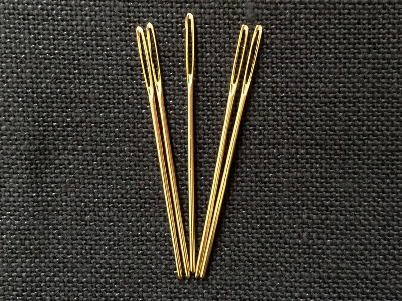 Gold Plated Tapestry Needles - Size 22 (Pack of 5)