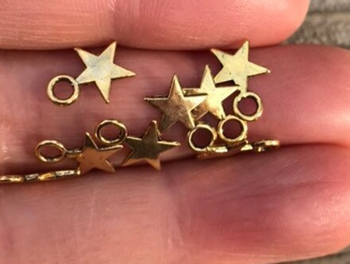 Gold Star Charms - Pack of 5