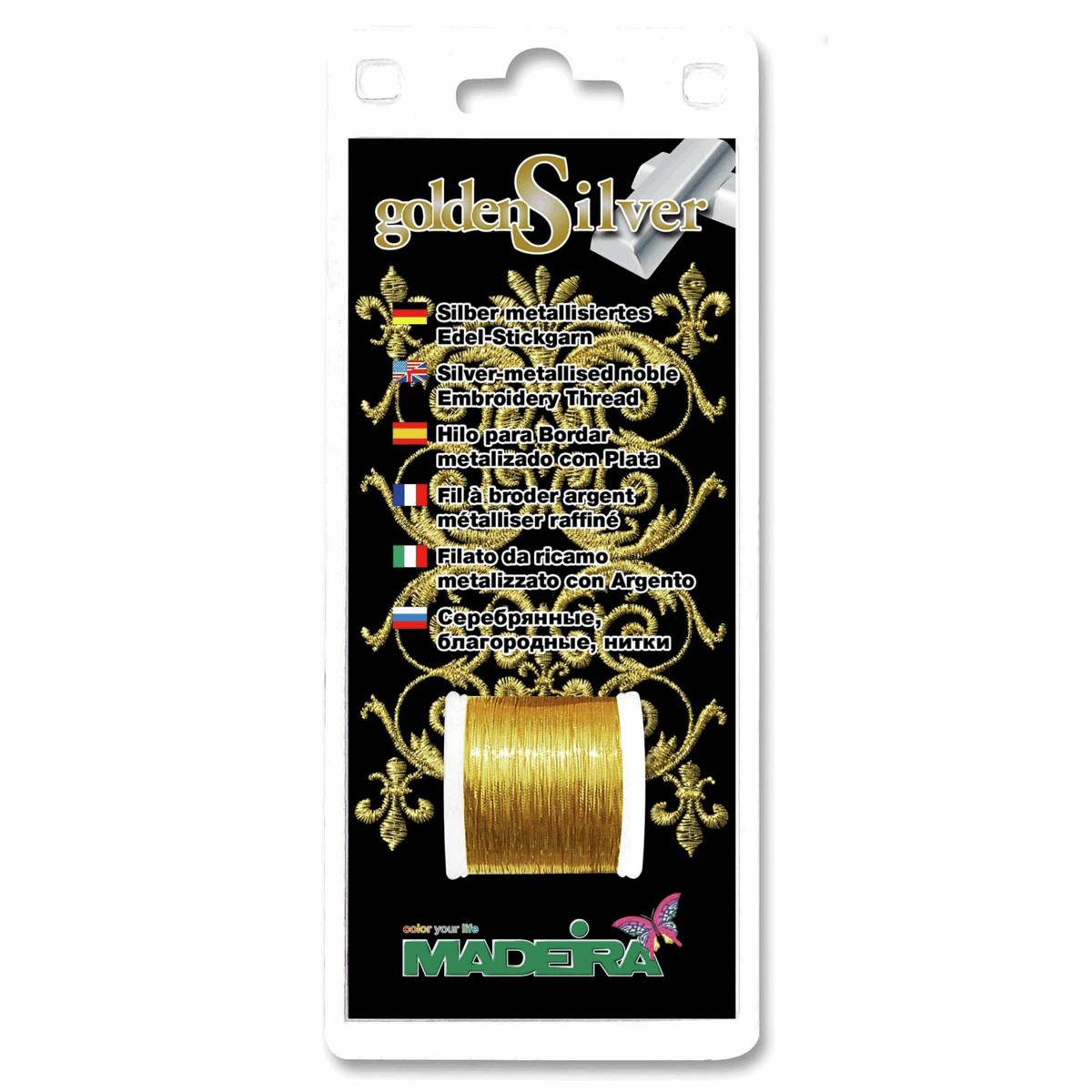 Madeira Golden Silver Embroidery Thread - Gold - Col 32