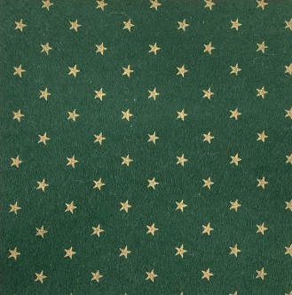 Green with Gold Stars Felt Square