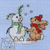 Mouseloft Snowbunny Cross Stitch Kit With Card And Envelope - H33stl