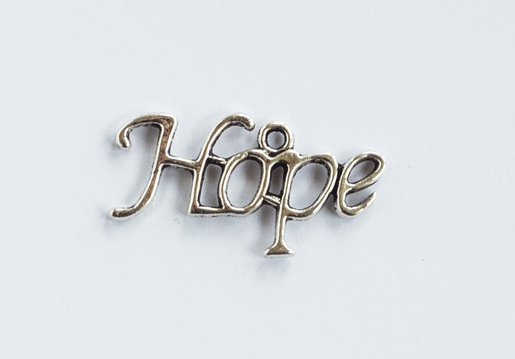 Hope Silver Tone Charms - 3 Pack