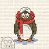 Mouseloft Cosy Penguin Cross Stitch Kit With Card And Envelope - L32stl