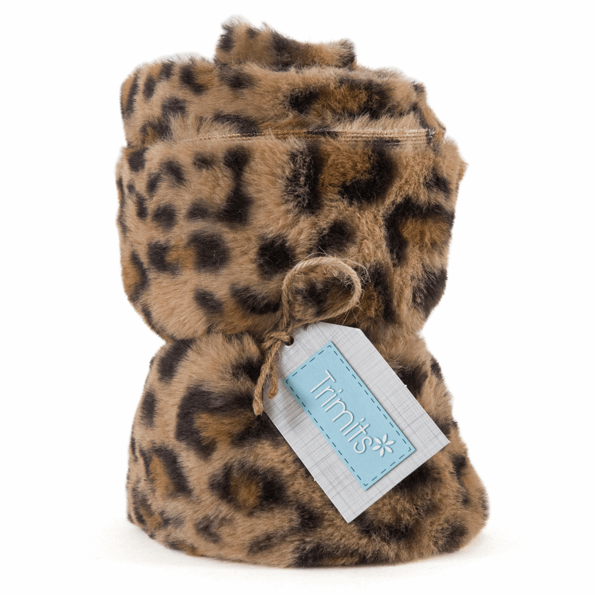 Faux Fur Trim - Leopard Brown 14cm W  *** HALF Metre ***