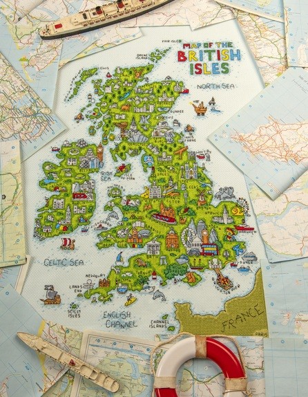 Cross Stitcher Project Pack - British Isles Map XST345 & XST346
