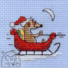 Mouseloft Meerley Helping Santa Cross Stitch Kit With Card And Envelope - G34stl
