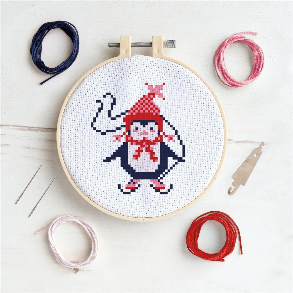 Simply Make Cross Stitch Kit - Penguin