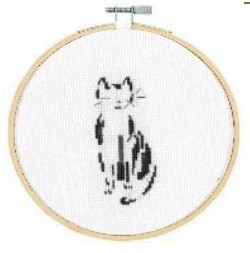 BK1881 - Pensive Cat Cross Stitch Kit