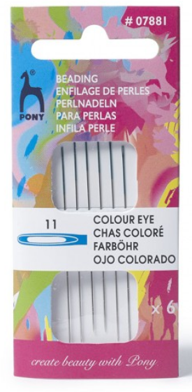 Pony Colour Eye Beading Needles Size 11