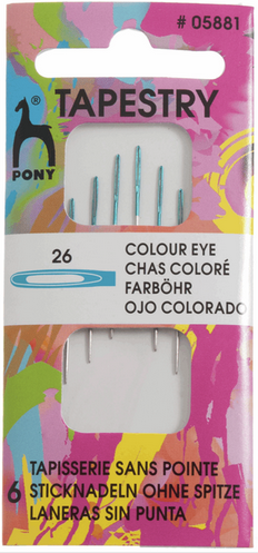 Pony Colour Eye Tapestry Needles Size 26