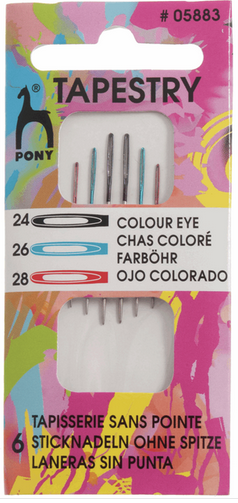 Pony Colour Eye Tapestry Needles Size 24/28