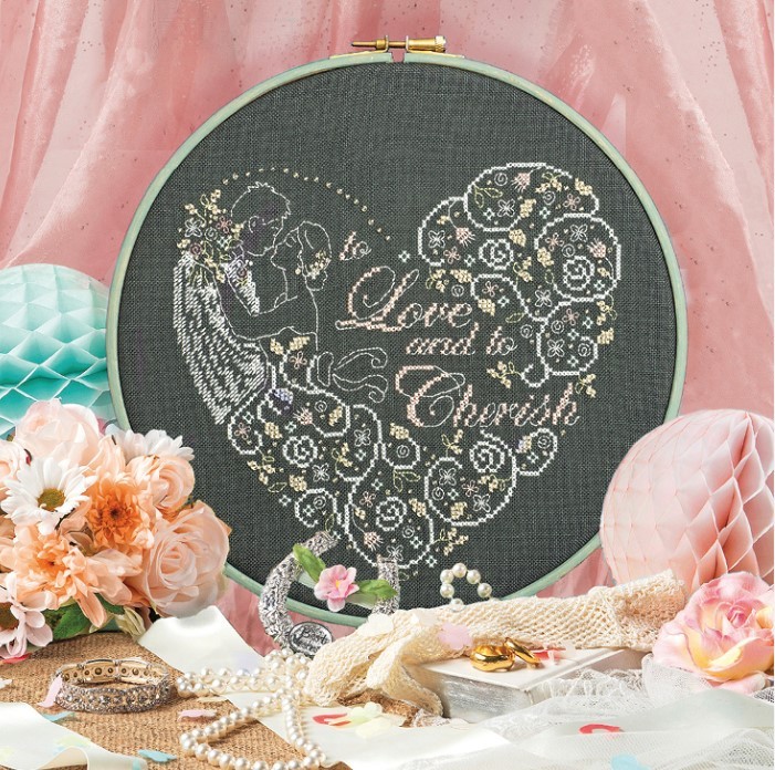 Cross Stitcher Project Pack - Love & Cherish Without Hoop - Issue 396