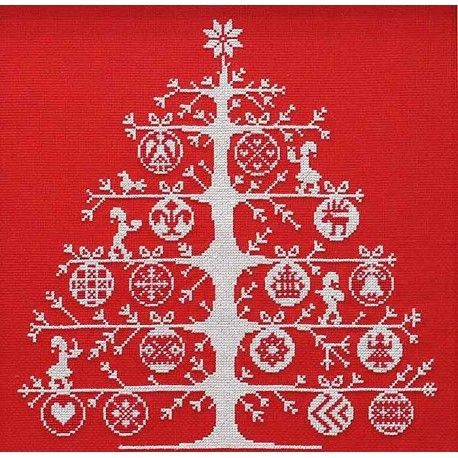 BKJPBK557R - Red Christmas Tree Cross Stitch Kit