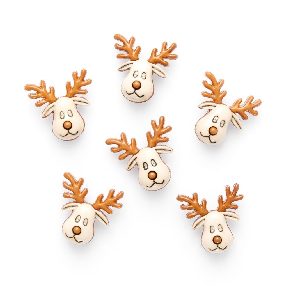 Reindeer Buttons - 3 Pack