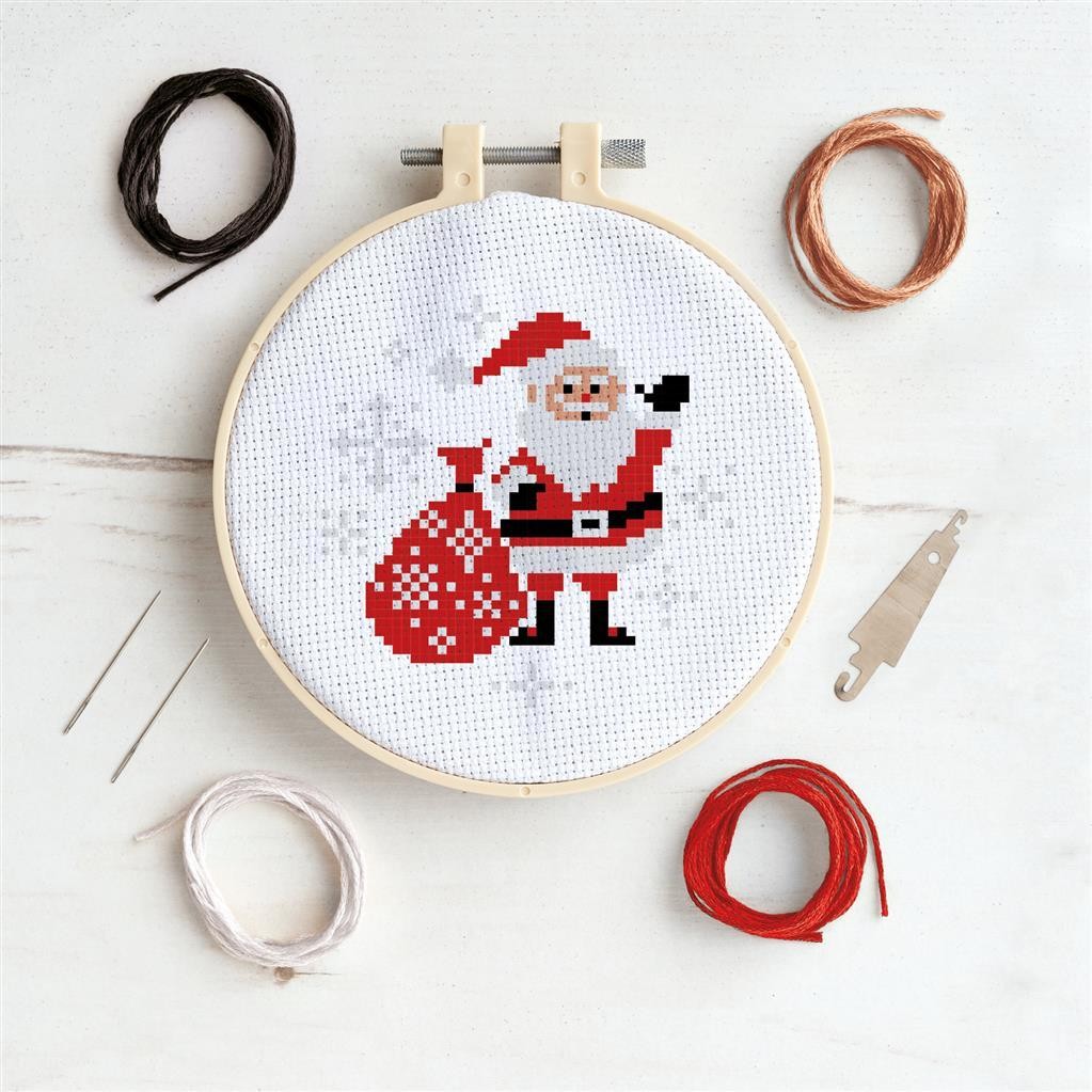 Simply Make Cross Stitch Kit - Santa