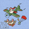 Mouseloft Santa's Airdrop Cross Stitch Kit With Card And Envelope - J32stl