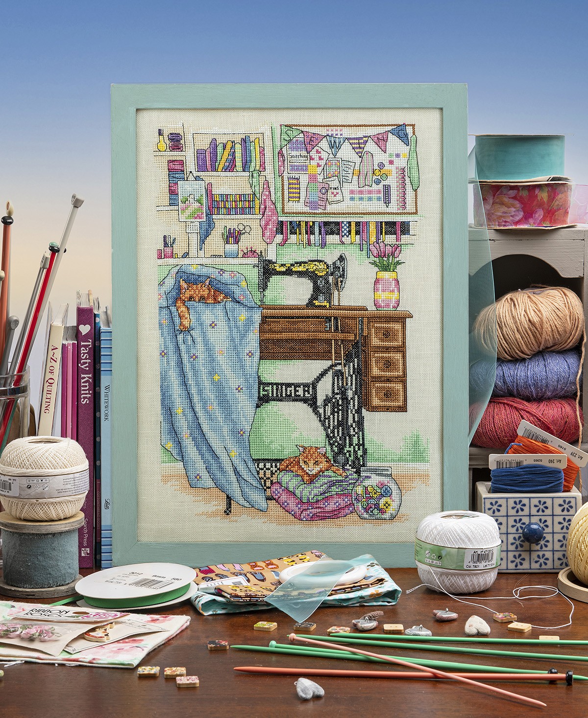 Cross Stitcher Project Pack - issue 393 - Sewing Room - Available in 28 ct Cashel or 14 ct Aida