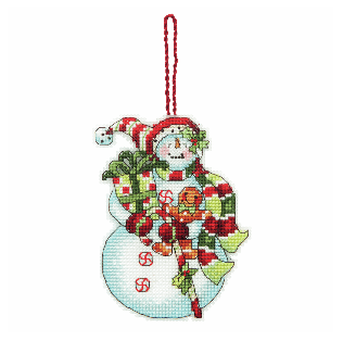 Dimensions Snowman with Sweets Cross Stitch Kit