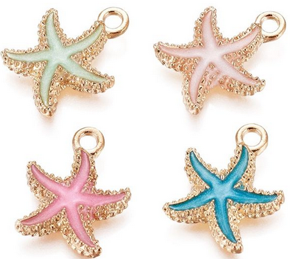 Starfish Charm - Assorted colours. Pack of 1