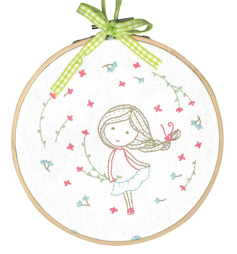 TMREMB1 - Spring Girl Printed Embroidery Kit