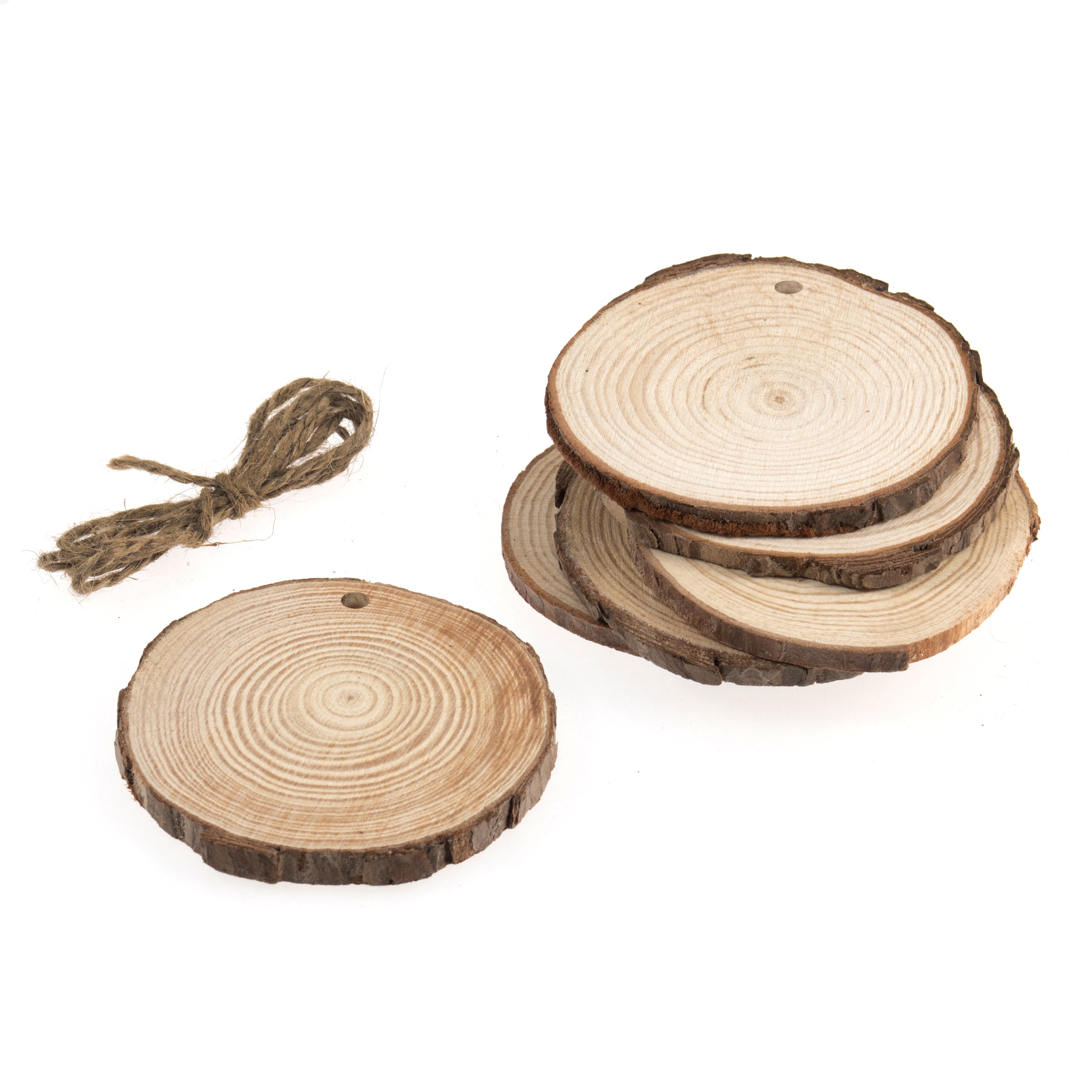Wooden Round Slices: 6 Pieces