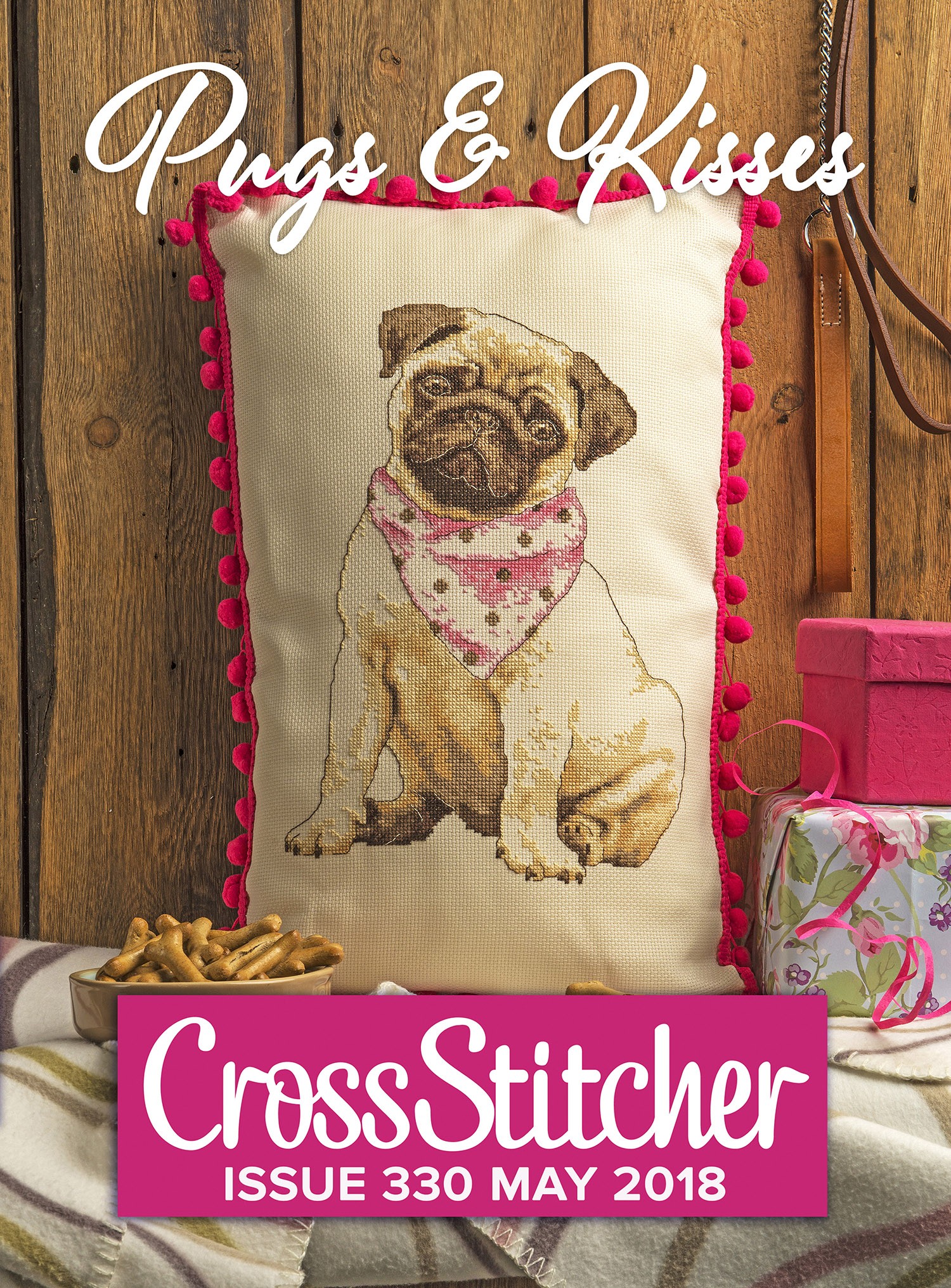 Cross Stitcher Project Pack - Pugs & Kisses Issue 330