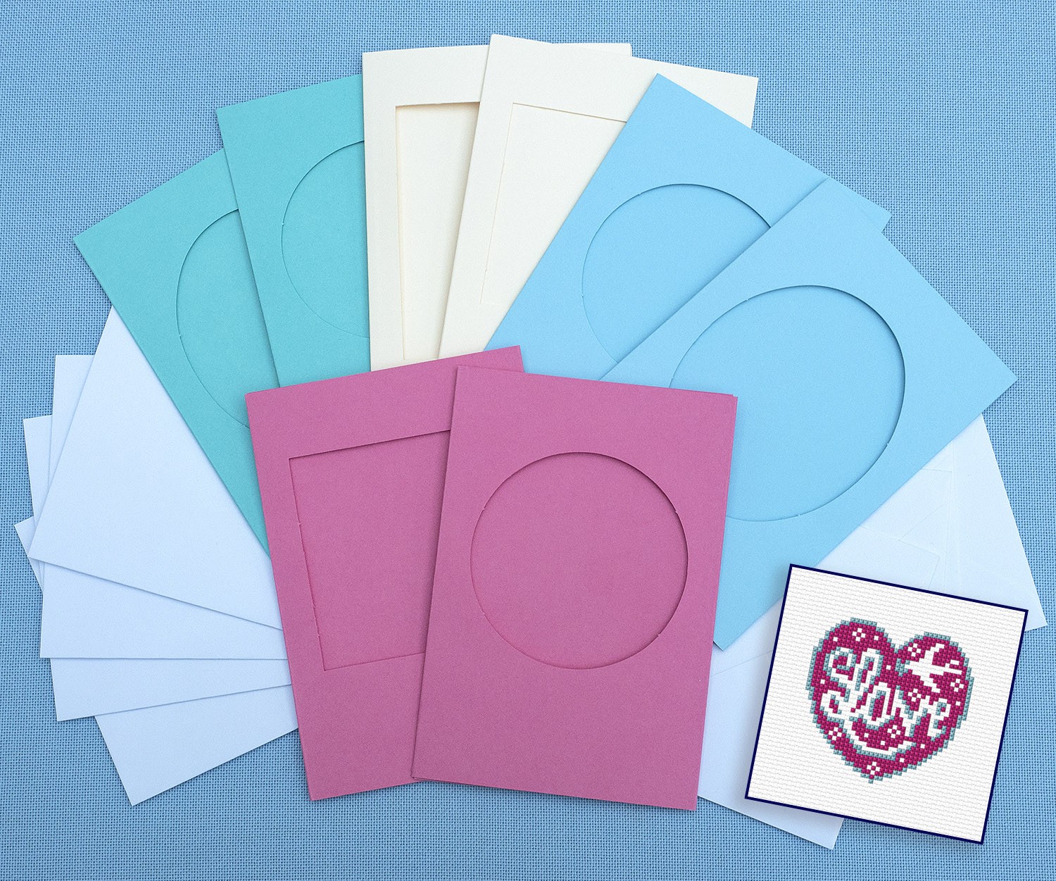 Valentine's Card Pack 8 Cards And Envelopes