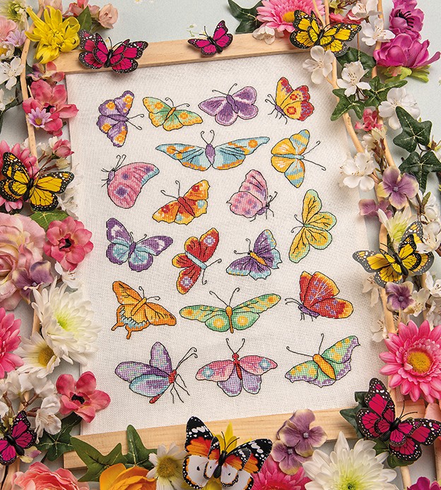 Cross Stitcher Project Pack - issue 385 - Butterfly Dreams - with 30cm Magnetic Frame