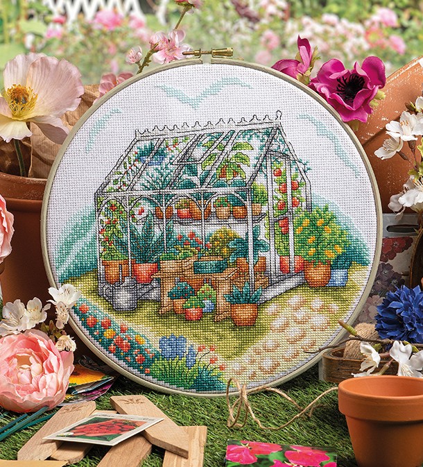 Cross Stitcher Project Pack - issue 385 - Hot House Heaven - with Hoop