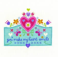 DMC You Make My Heart Smile Cross Stitch Kit - BK1658