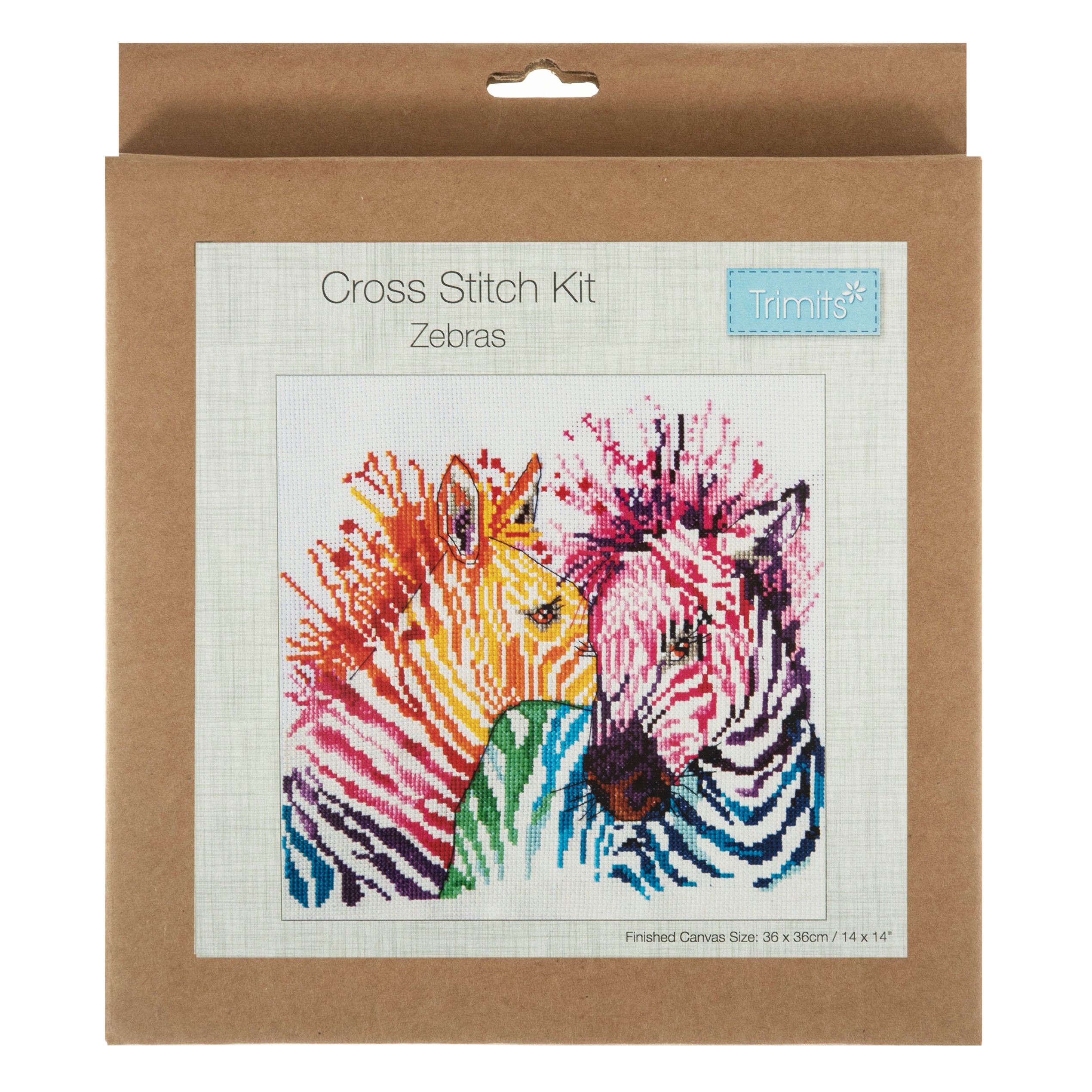 Trimits  - Cross Stitch Kit - Zebras