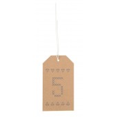 24 Rico Stitchable Advent Calendar Gift Tags - Brown